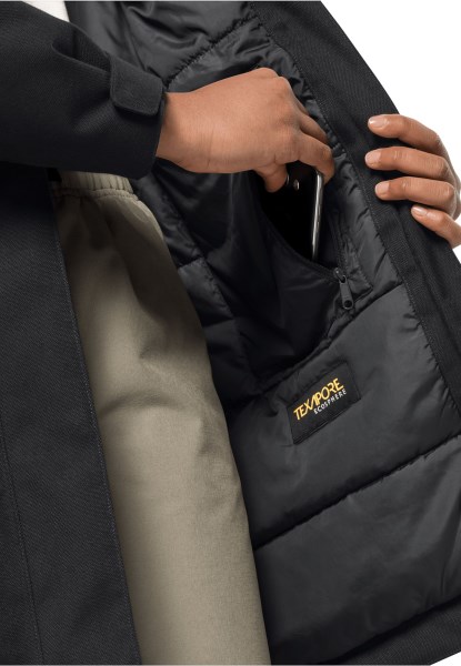 Felle Wind Parka Met Black Jack Wolfskin Markeringen