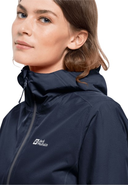 Nachtblauw Nieuwe Pack & Go Shell W Jack Wolfskin