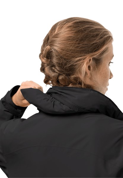 Jack Wolfskin Zwarte Evandale Jas W Onthoud