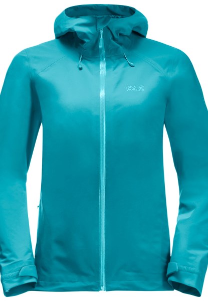 Jack Wolfskin Hoogste Piek Jas W Donkere Cyaan Mode