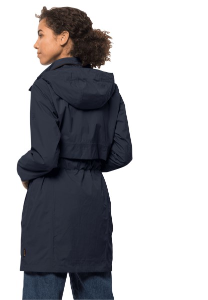 Nachtblauwe Merk Norden Port Jas Met Jack Wolfskin