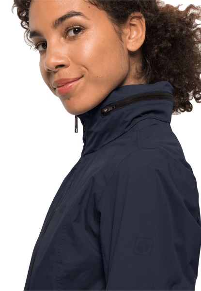 Nachtblauwe Merk Norden Port Jas Met Jack Wolfskin