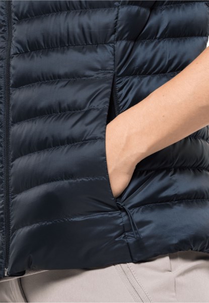 Jack Wolfskin Night Blue Pack & Go Donzen Vest W Collectie