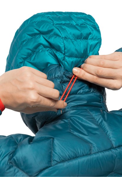 Blauwe Koraal Jack Wolfskin Collectie Alpspitze Dons Hoody W