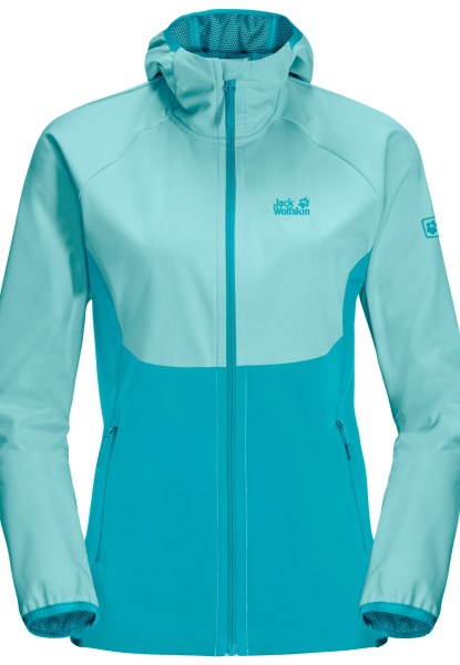 Donker Aqua Jack Wolfskin Original Go Hike Softshell W