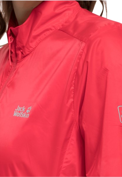 Collecties Pack & Go Windshell W Jack Wolfskin Tulp Rood