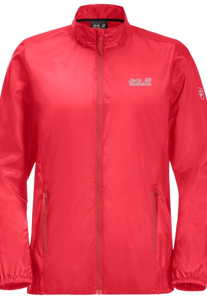 Collecties Pack & Go Windshell W Jack Wolfskin Tulp Rood