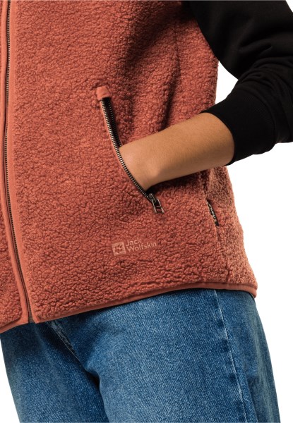 High Curl Vest W Collecties Herfst Red Jack Wolfskin