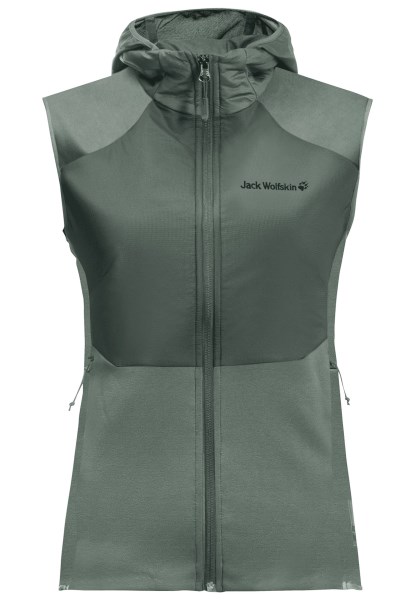 Jack Wolfskin Merken Hedge Green Tasman Hybride Vest W