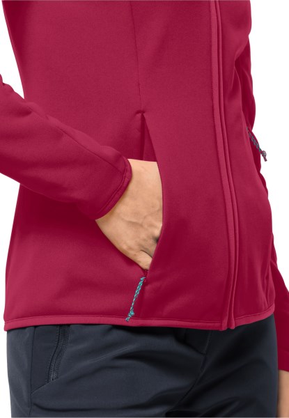 Jack Wolfskin Baiselberg Hooded Fz W Cranberry Best