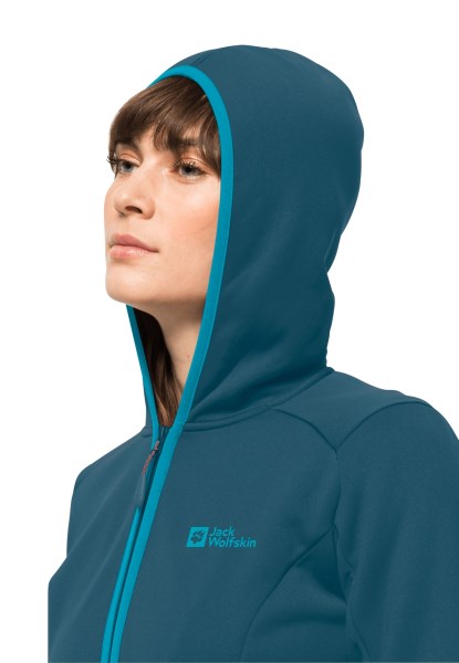 Jack Wolfskin Baiselberg Hooded Fz W New Blue Coral