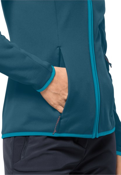 Jack Wolfskin Baiselberg Hooded Fz W New Blue Coral