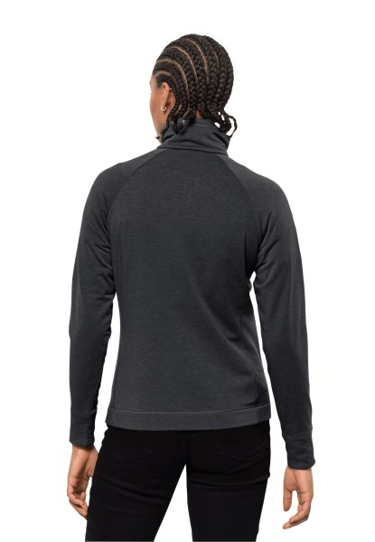 Zwarte Waldsee Jas Met Merk Jack Wolfskin