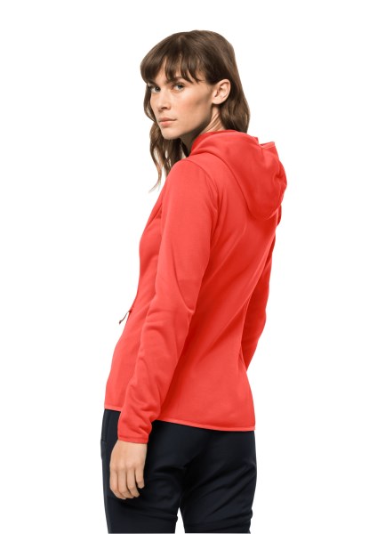 Jack Wolfskin New Hot Coral Baiselberg Hooded Fz W