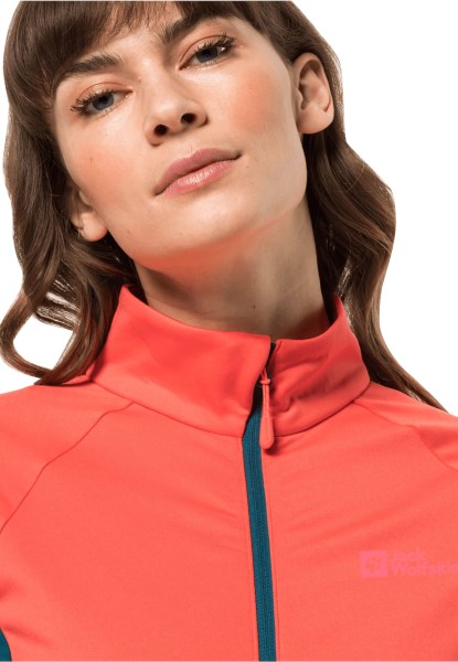 Hot Coral Origins Jack Wolfskin Morobbia Fz W