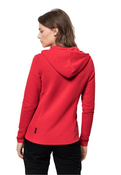 Jack Wolfskin Tulp Rood Modesto Damesjack Met Capuchon