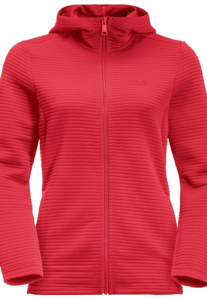 Jack Wolfskin Tulp Rood Modesto Damesjack Met Capuchon
