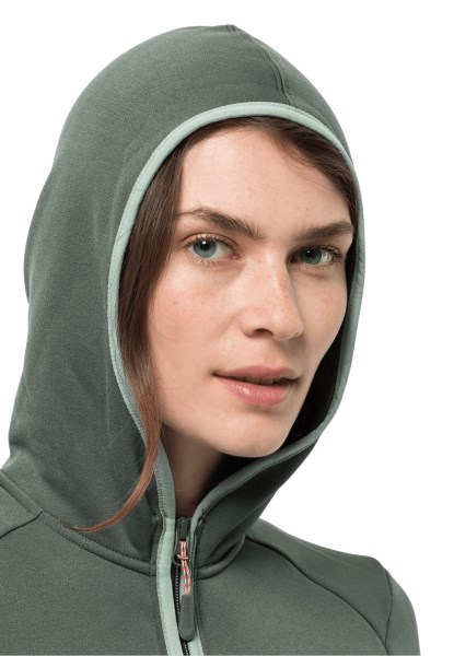 Jack Wolfskin Collections Turbulentie Fleece W Hedge Groen