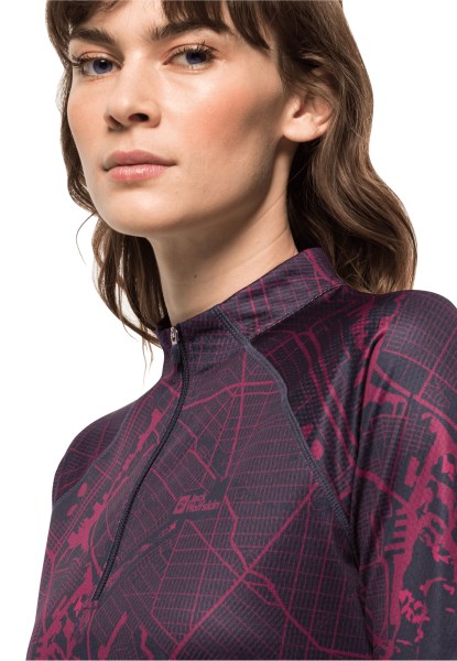Best Morobbia L/s Bedrukt Met Jack Wolfskin Grafiet Overal
