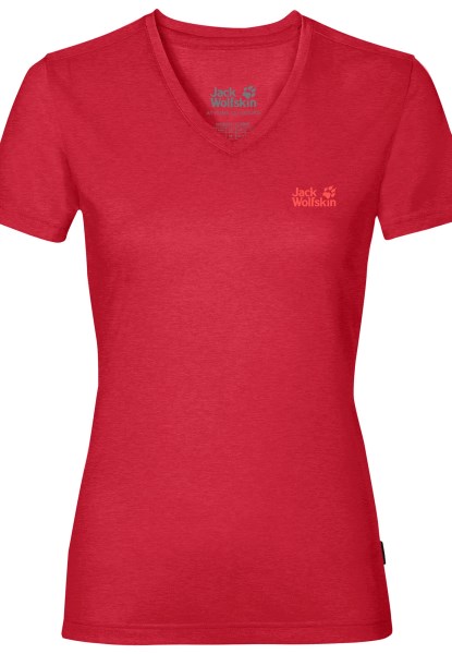 Helder Scharlaken Jack Wolfskin Merk Crosstrail T Dames