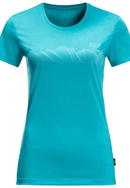 Crosstrail Graphic T W Jack Wolfskin Origineel Donker Aqua