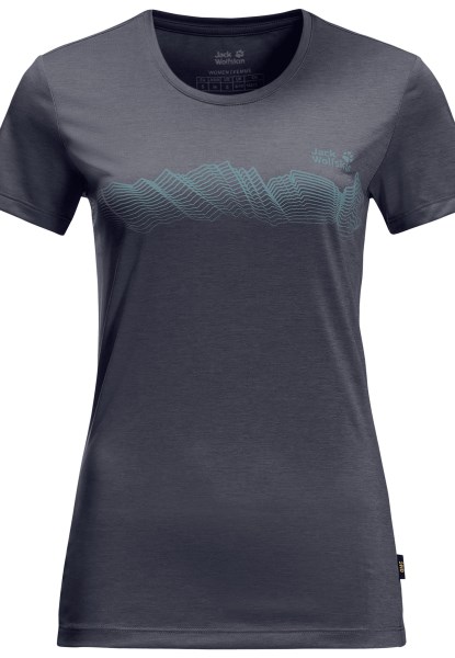 Jack Wolfskin Grafietcollectie Crosstrail Graphic T W