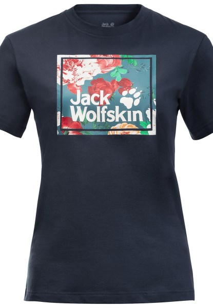 Bloemenlogo T W Collectie Jack Wolfskin Nachtblauw