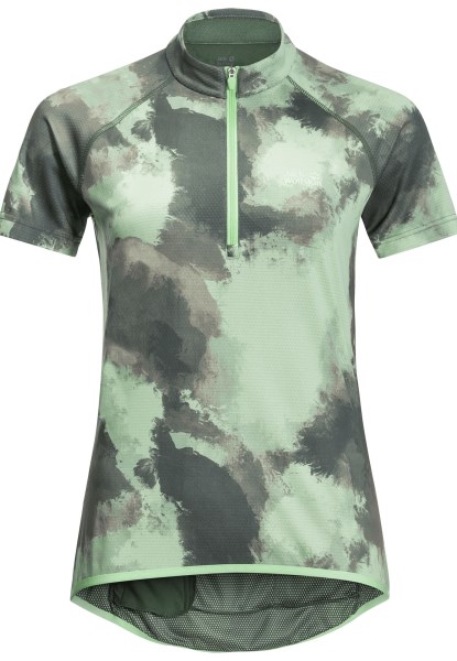 Hedge Green Allover Fashion Jack Wolfskin Tourer Halfzip Print T W