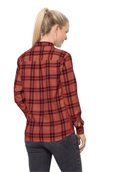 Herfst Rood Geruit Merk Passagiershemd W Jack Wolfskin