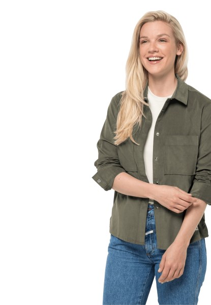 Hot Nature Shirt W Jack Wolfskin Stoffige Olijf