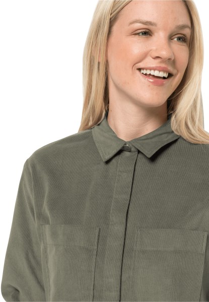 Hot Nature Shirt W Jack Wolfskin Stoffige Olijf