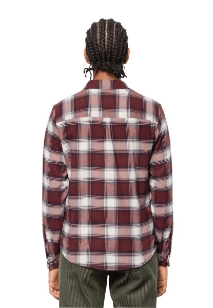 Collectie Cordovan Rood Geruit Jack Wolfskin Trailshirt W