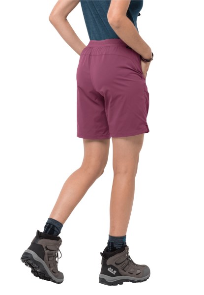 Nieuwe Jack Wolfskin Hilltop Trailshort Met Violet Kwarts