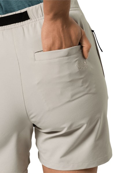 Zomerse Lifestyle Shorts W Collectie Stoffige Grijze Jack Wolfskin