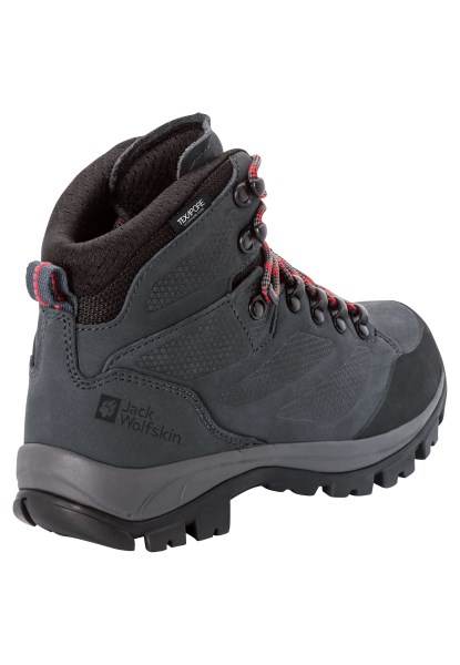 Jack Wolfskin Rebellie Texapore Mid W Grijs-rood Mode
