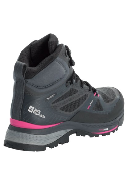 Zwart-roze Merk Force Trekker Texapore Mid W Jack Wolfskin