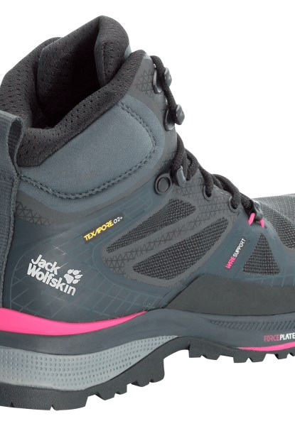 Zwart-roze Fashion Force Trekker Texapore Mid W Jack Wolfskin