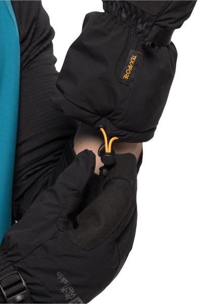 Zwarte Originele Jack Wolfskin Texapore Grote Witte Handschoen