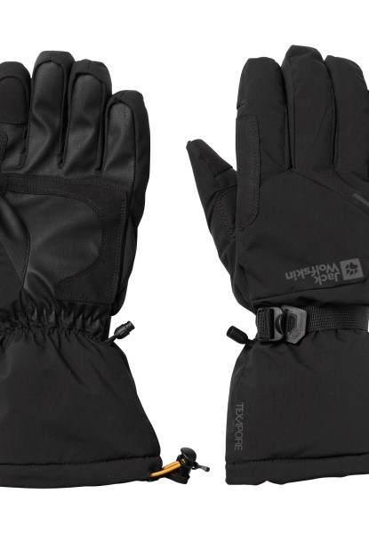 Zwarte Originele Jack Wolfskin Texapore Grote Witte Handschoen