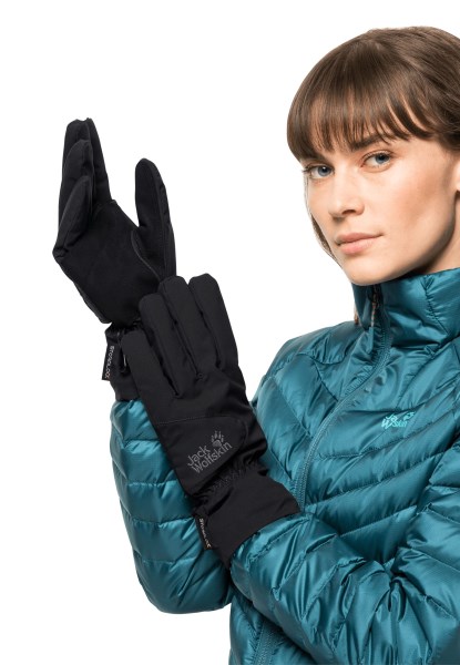Zwarte Stormlock Highloft Handschoen Jack Wolfskin Best