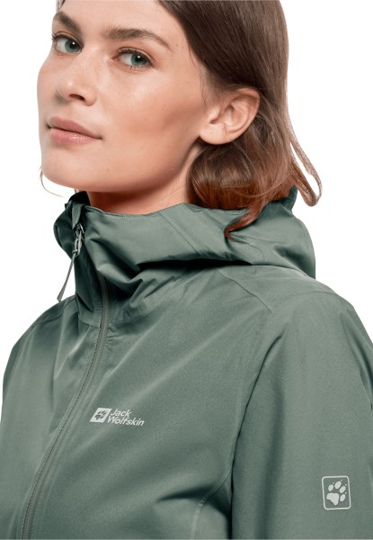 Pack & Go Shell W Hedge Green Originele Jack Wolfskin