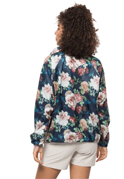 Nachtblauwe All-over Jack Wolfskin Fashion Bloem Blouson W