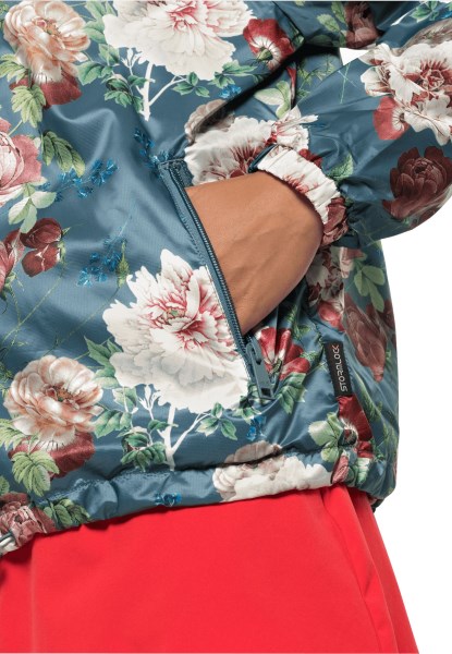 Wintertaling Grijze All-over Jack Wolfskin Bloemen Blouson W Collection
