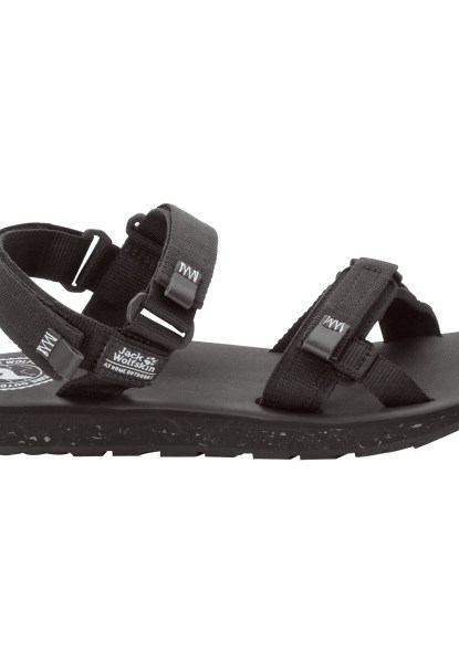 Zwart-lichtgrijze Outfresh Sandaal Van Jack Wolfskin Origins