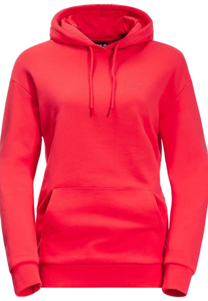Jack Wolfskin Tulp Rood Essential Hoody W Hot