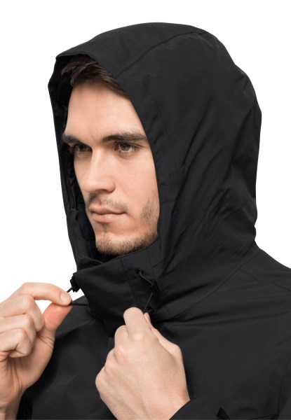 Nieuwe Jack Wolfskin Zwarte Altenberg 3in1 Jas M