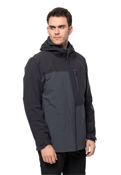 Ebbenhout Jack Wolfskin Feldberg 3in1 Jas M Merk