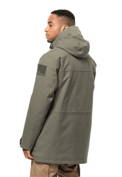 Jack Wolfskin Origins Felle Wind Parka M Stoffige Olijf