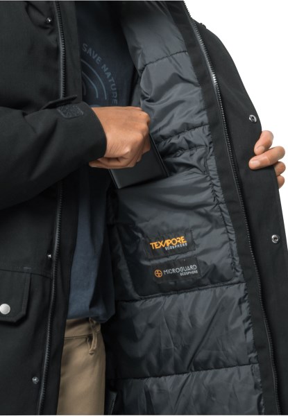 Zwarte New Jack Wolfskin Berghang Parka M