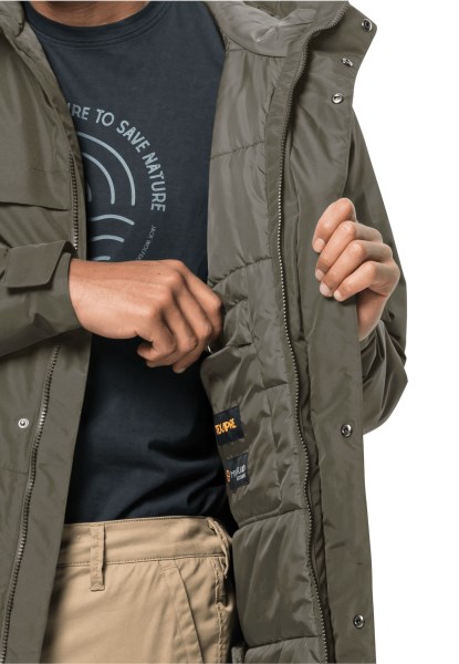 Originele Dusty Olive Jack Wolfskin Winterlager Parka M